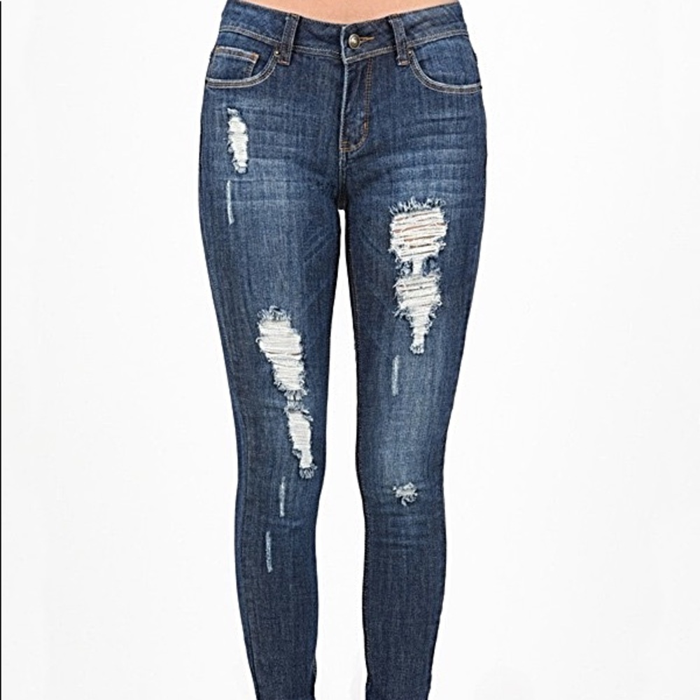 Distressed Premium Denim Jeans